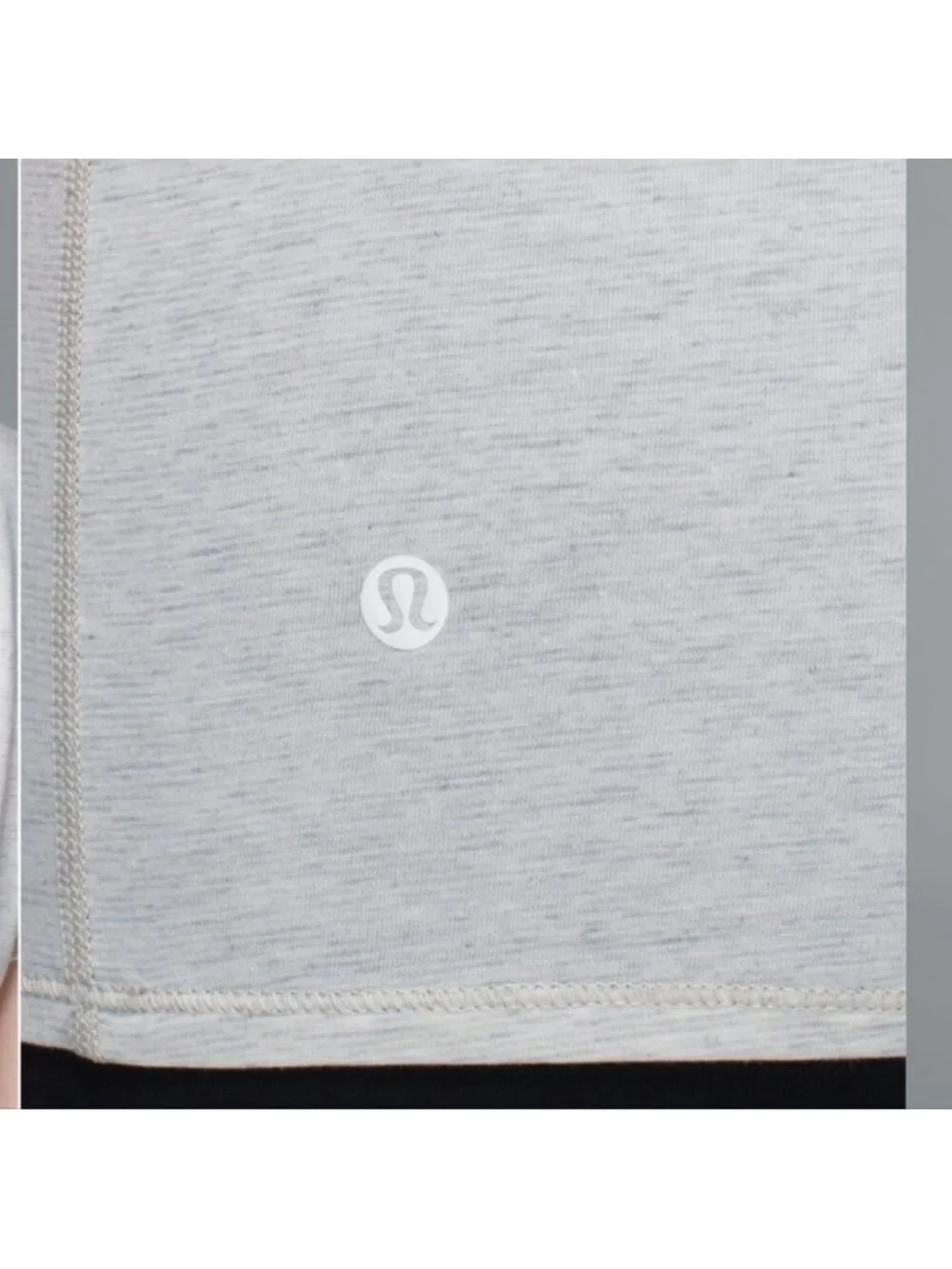 Lululemon Superb Short Sleeve Tee Wee Stripe Heathered Light Grey White